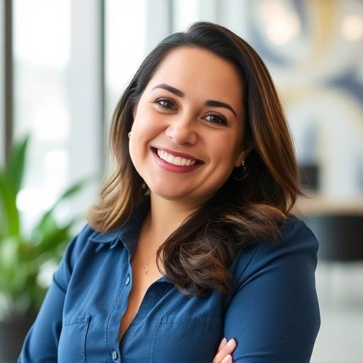 Retrato de Elena Rodriguez, CEO de Impulso Estrat&eacute;gico, sonriendo amigablemente.